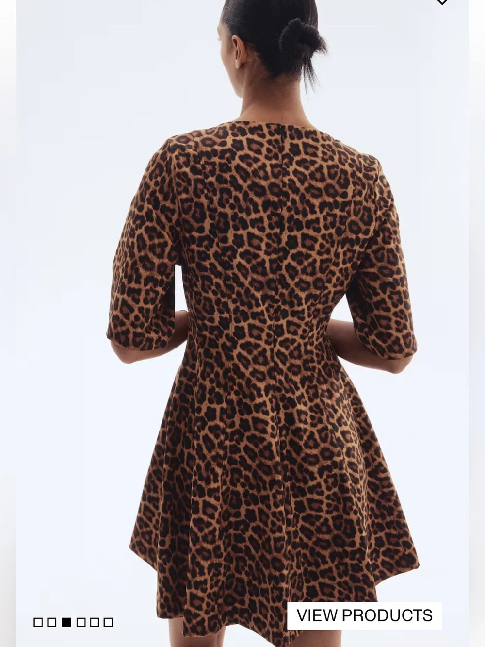 H&M Twill Tapered Waist Leopard Print A-Line Dress in Brown and Black Medium
NWT - Picture 4 of 7